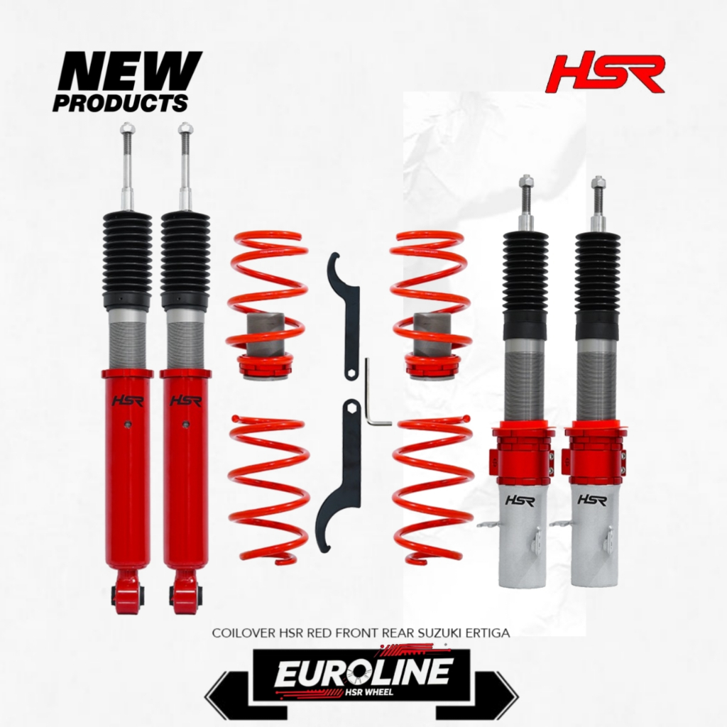 Coilover 1 Set Depan Belajang Type COILOVER HSR RED FRONT REAR SUZUKI ERTIGA