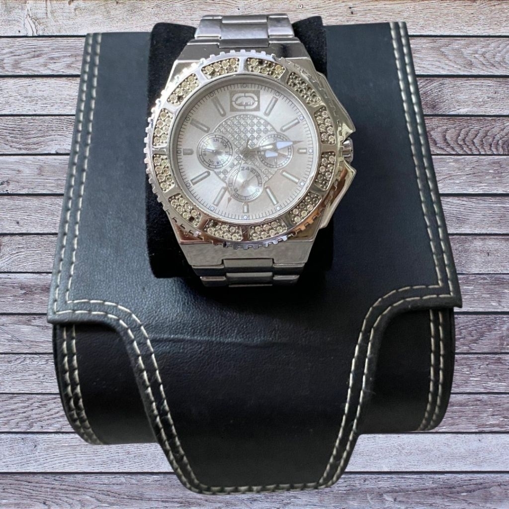 JAM TANGAN MARC ECKO HIPHOP RAPPER LUQURY DIAMOND UNLTD BRAND ORIGINAL E16593G1