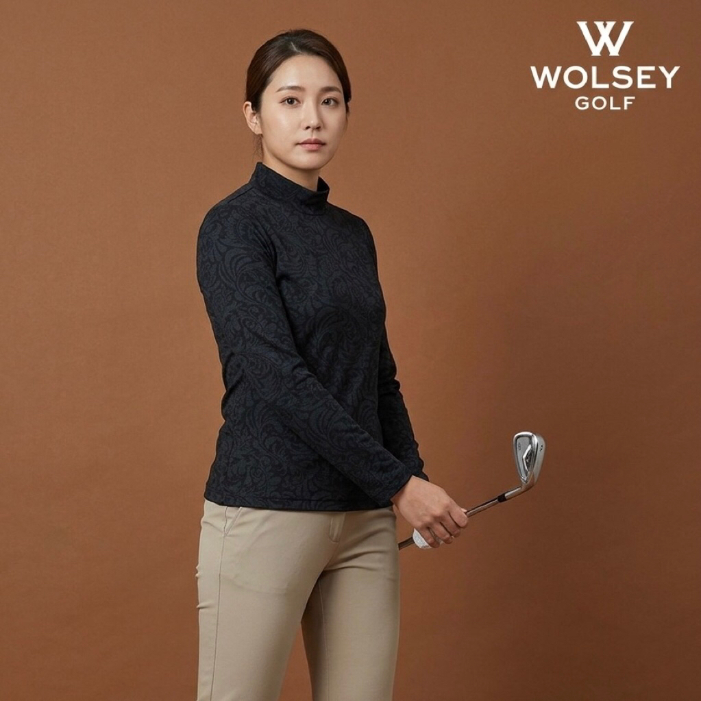 Kaos Baselayer Wanita WOLSEY GOLF  Black Original Second Preloved