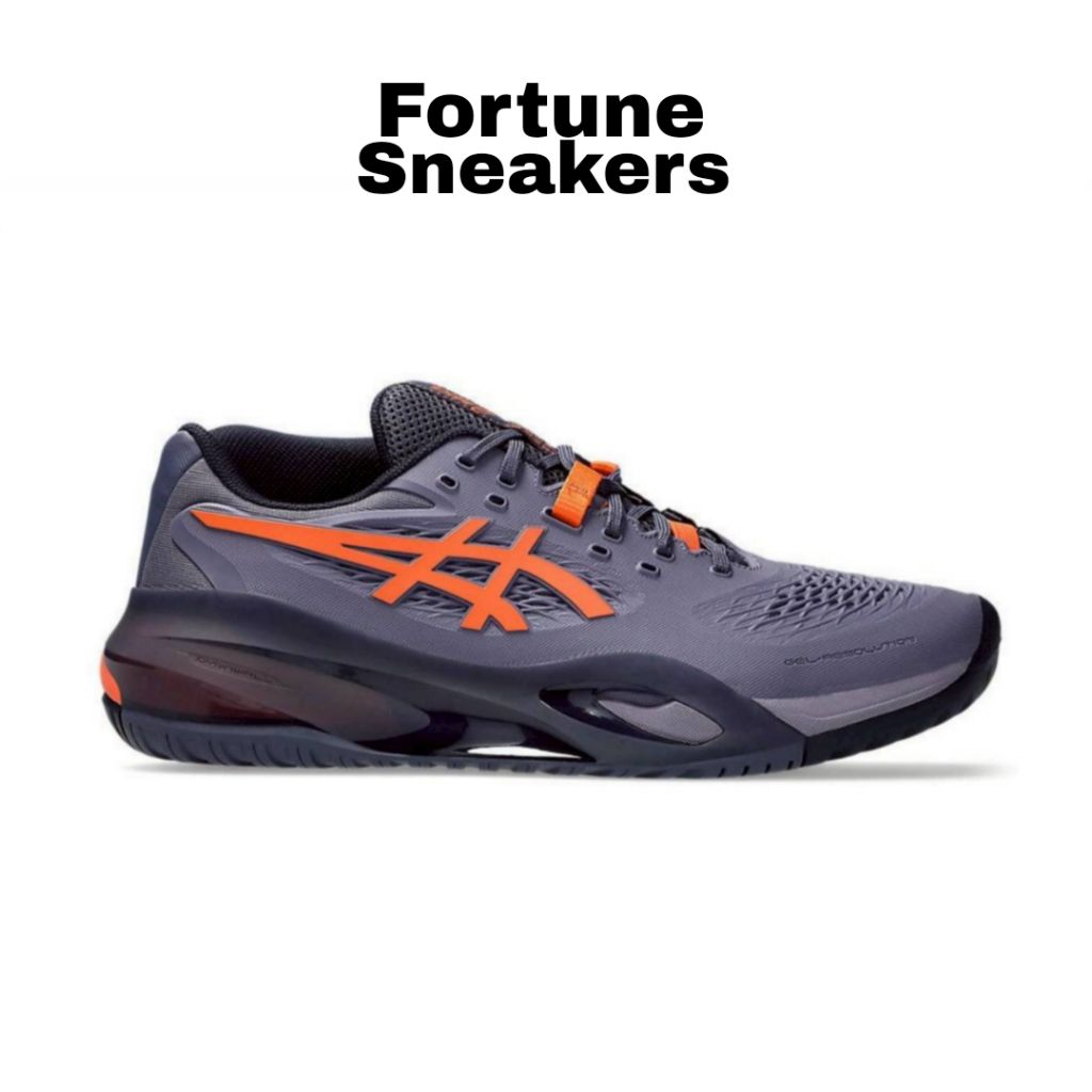 Asics Gel Resolution X Greyish Purple Nova orange