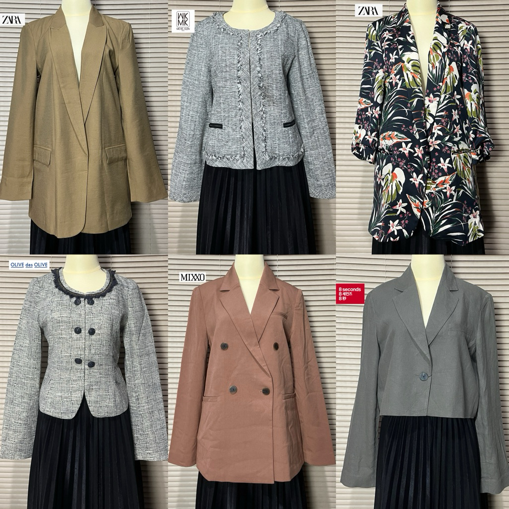 BLAZER WANITA PREMIUM BRANDED ZARA/8SECOND/MIXXO