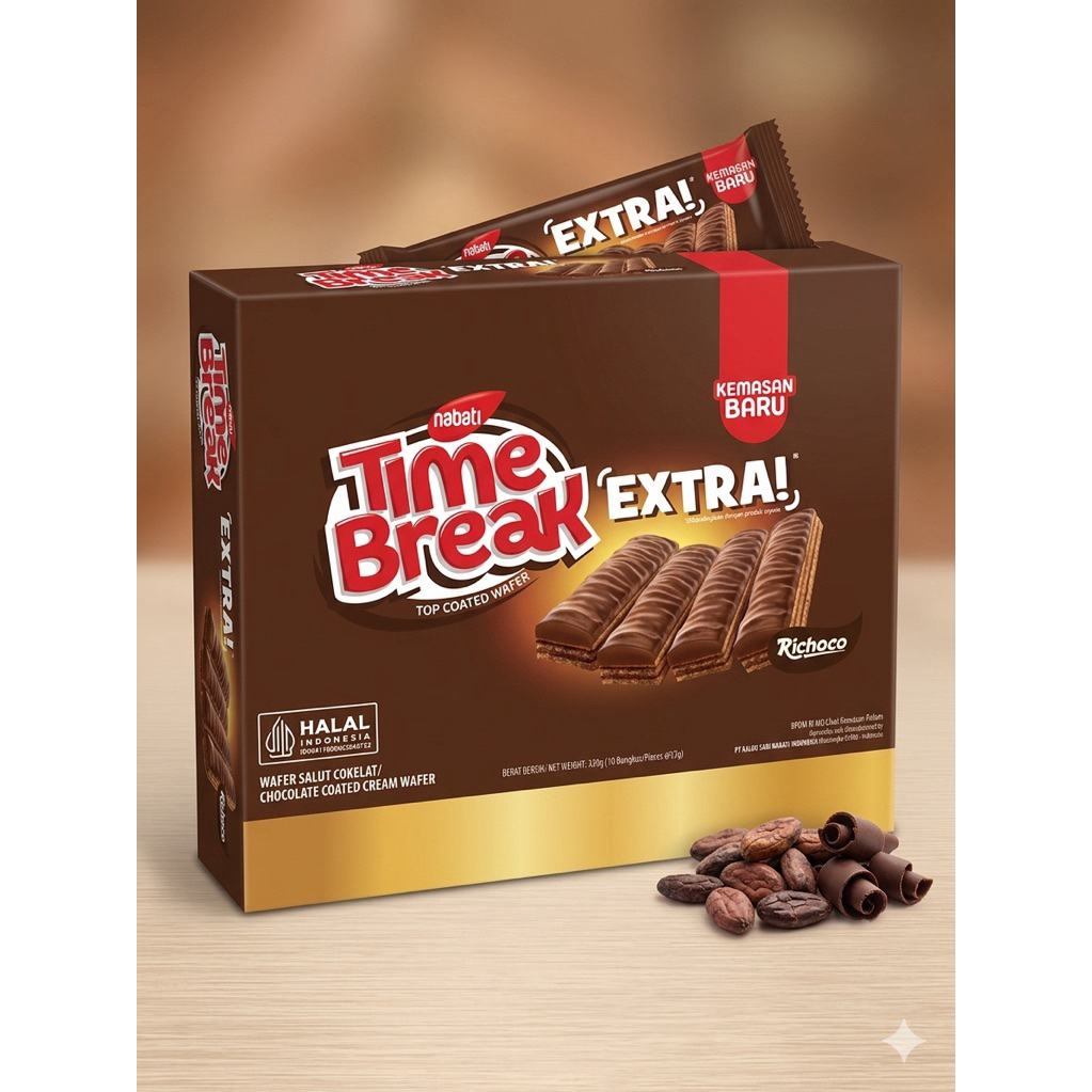 Richoco Nabati Time Break 1 box isi 10pcs / Nabati time break 2000an