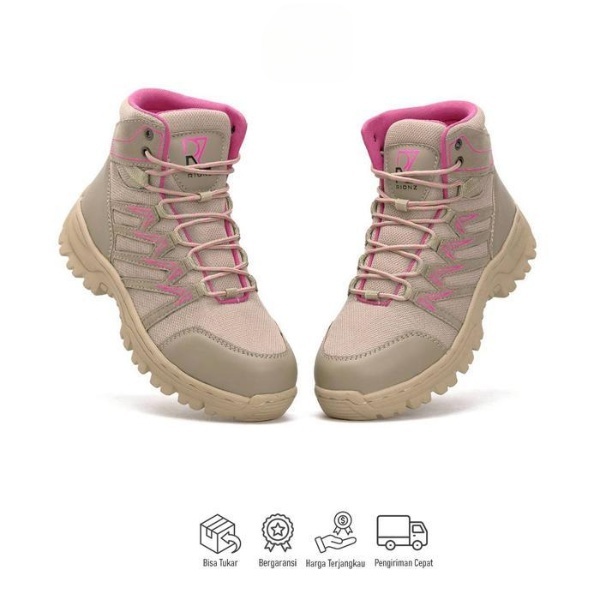 Eiger - Sepatu Hiking Wanita Boots Gunung Cewek Tracking Outdoor Touring Cream