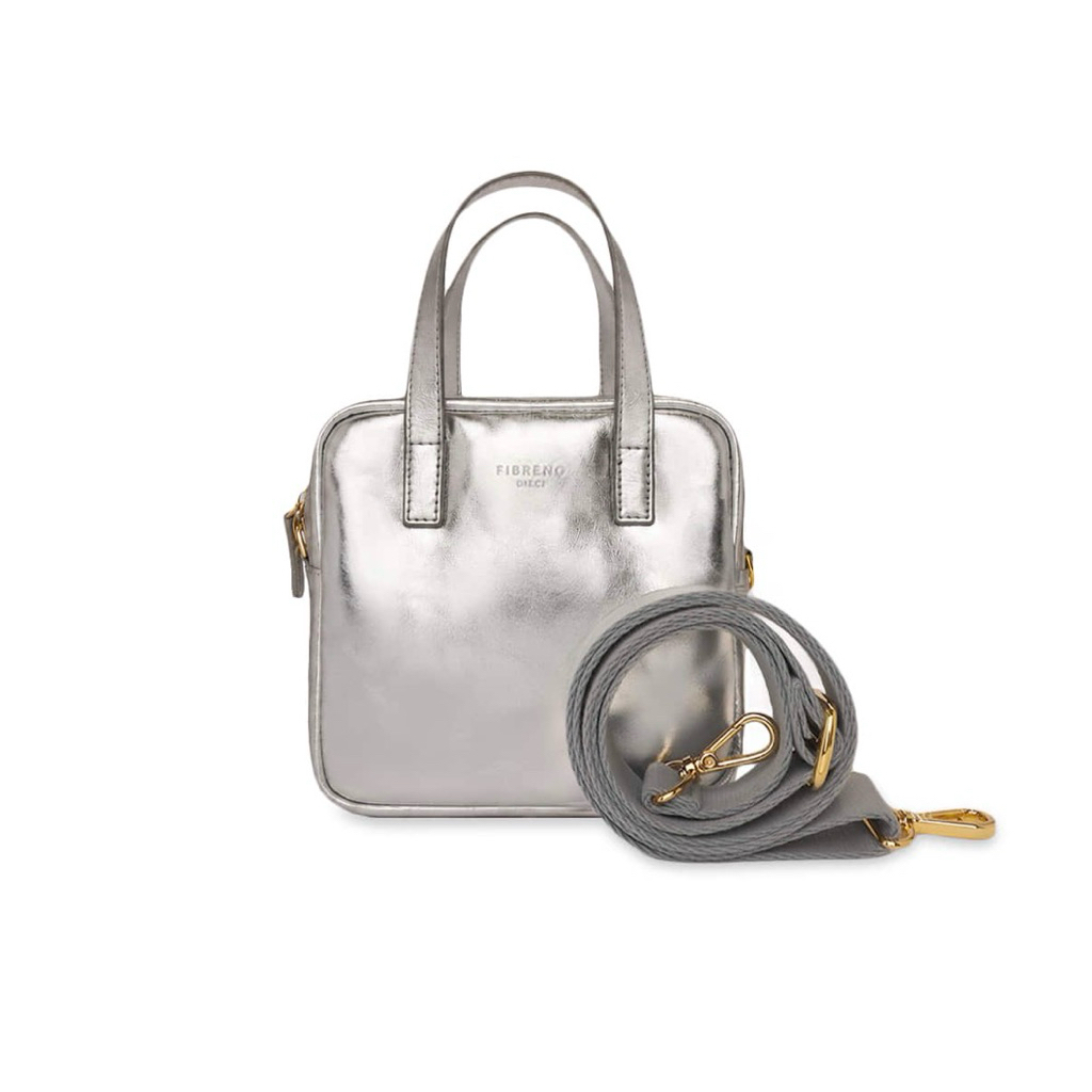 Fibreno Dieci cloud Square Bag Silver