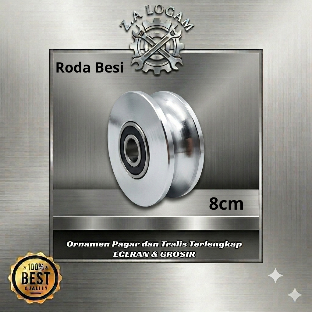 Roda pagar besi,AS 8cm Glok Roda Pagar 8cm
