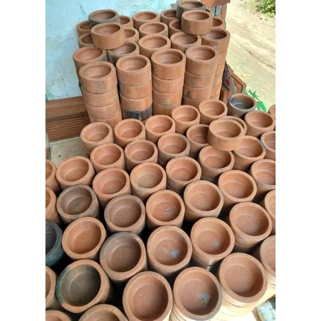 Cuwo Wadah Pakan kelinci Diameter 13cm Gerabah Wadah Pakan Kelinci - Ringan, Tahan Lama, Mudah Diber