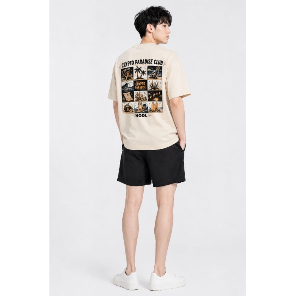 HODL - PREMIUM OVERSIZE T-shirt Edition - Crypto Bitcoin Tshirt - Kaos Crypto - Crypto Paradise