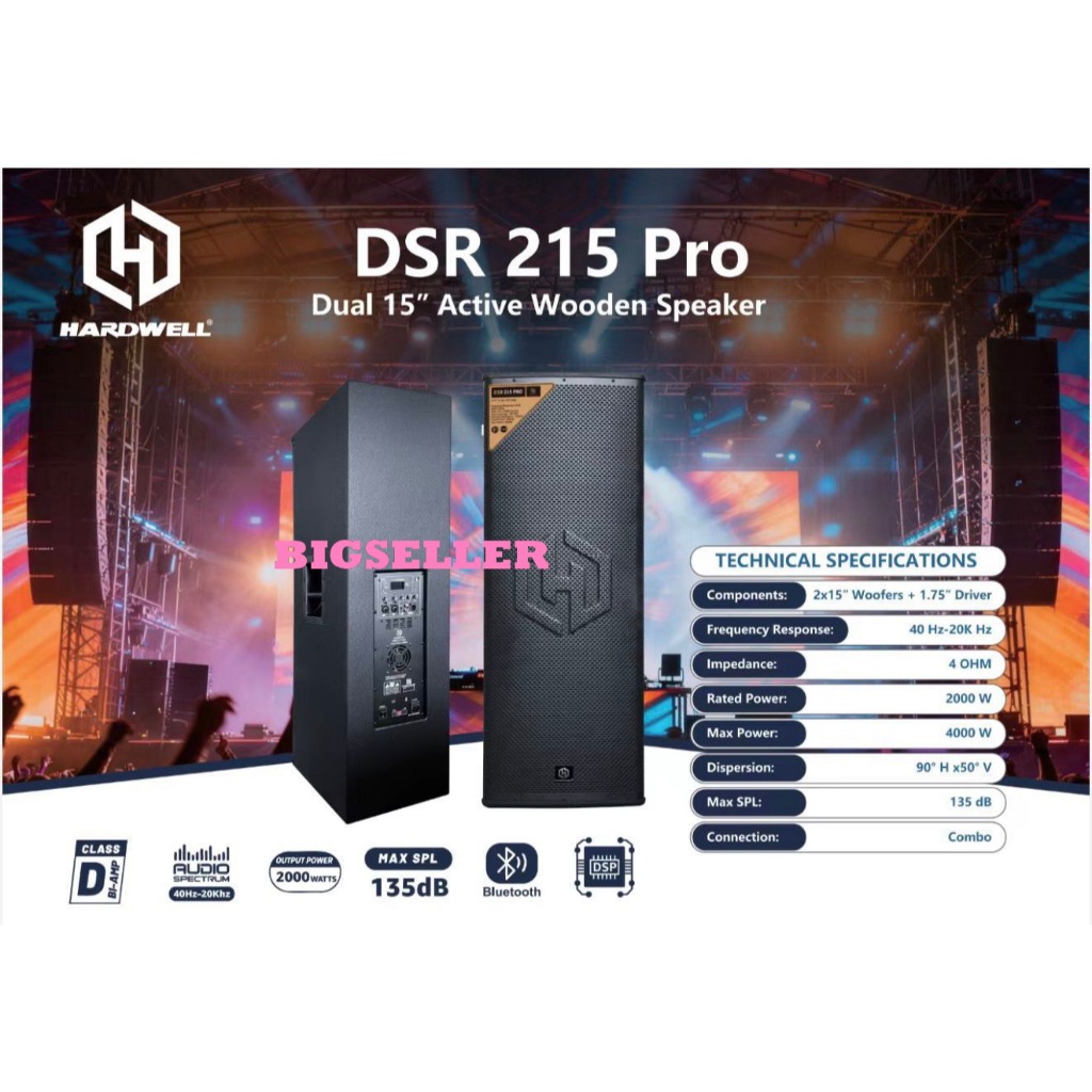 Speaker Aktif 15 Inch DSR 215 PRO DSR215PRO 4000 Watt Original