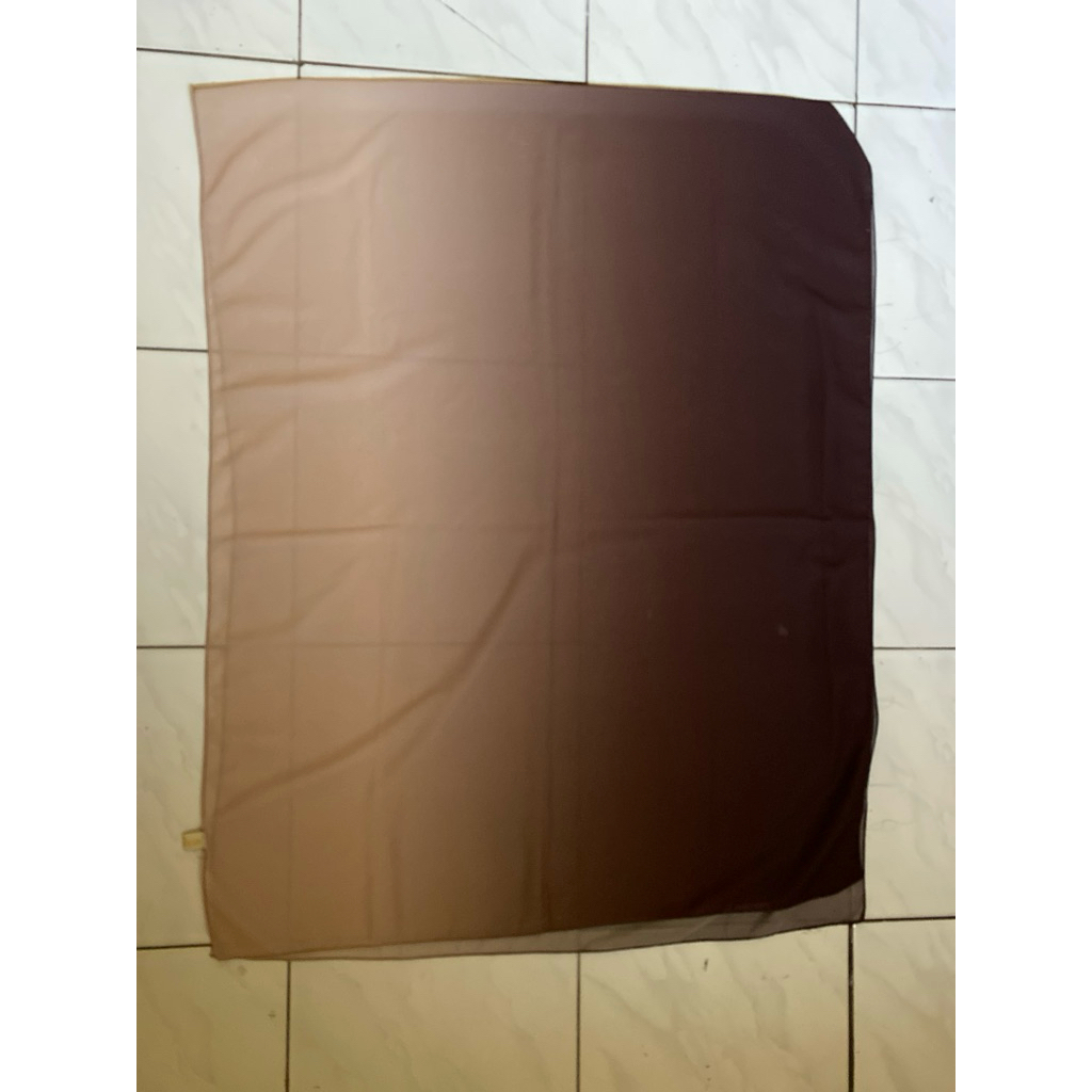 [PRELOVED] Pashmina Gradasi Premium / Sifon Silk Ombre Skirt (Coffee Latte to Dark Brown)