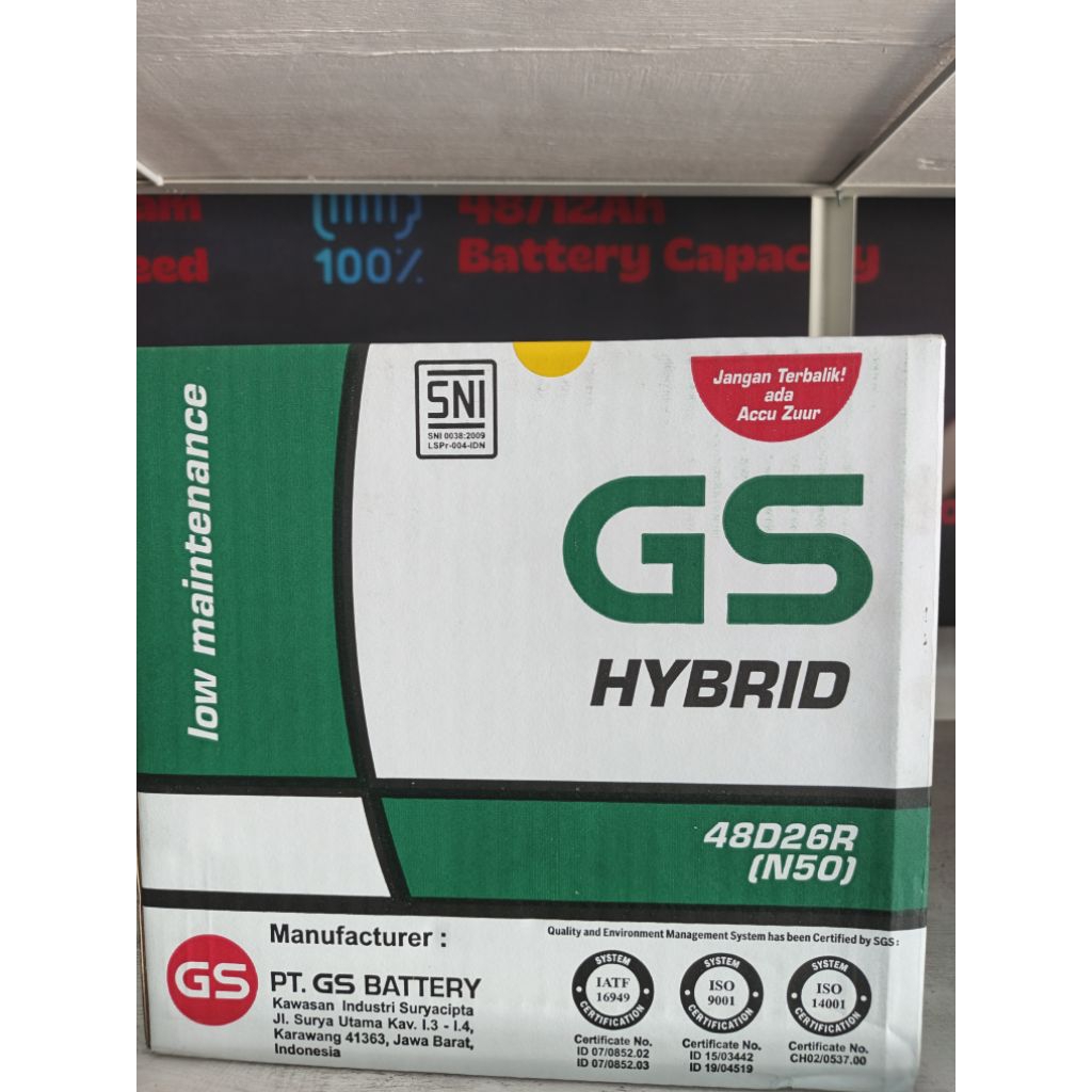 Aki GS ASTRA N50 (50Ah) HYBRID