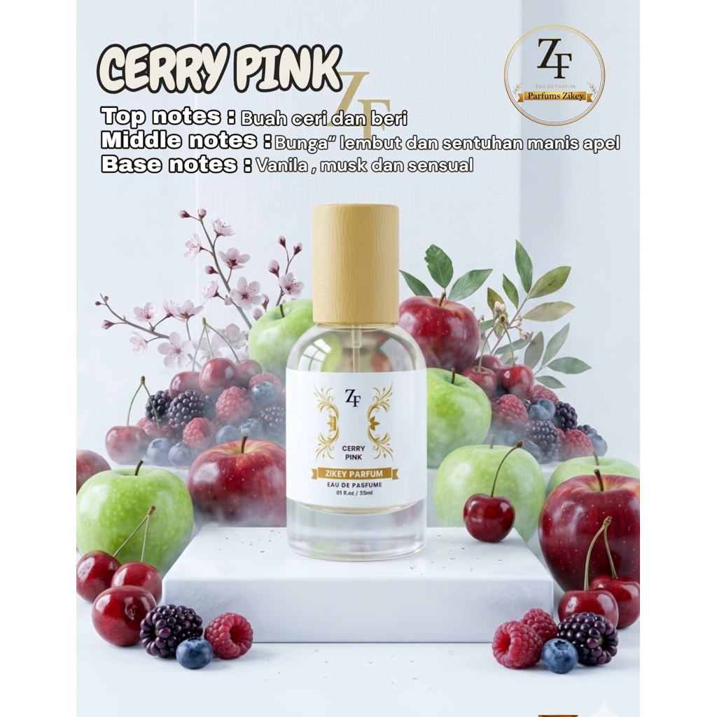 Parfum Zikey “CERRY PINK” EAU DE PARFUM Wanita 35ML