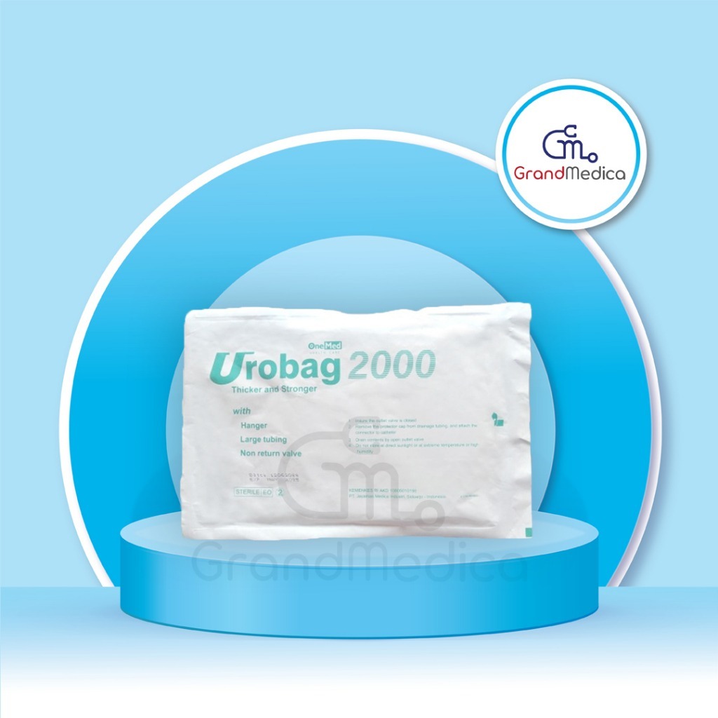 ECERAN Kantong Urine Bag UROBAG 2000ml T-Valve One Med / Urobag 2000 OneMed - Per Pcs