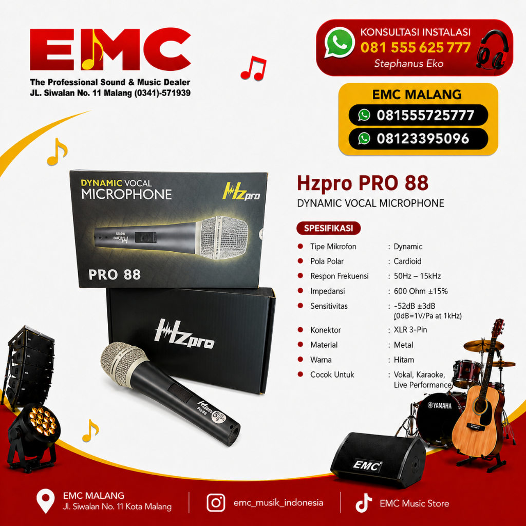 Mic Kabel HZ Pro PRO 88 + kabel