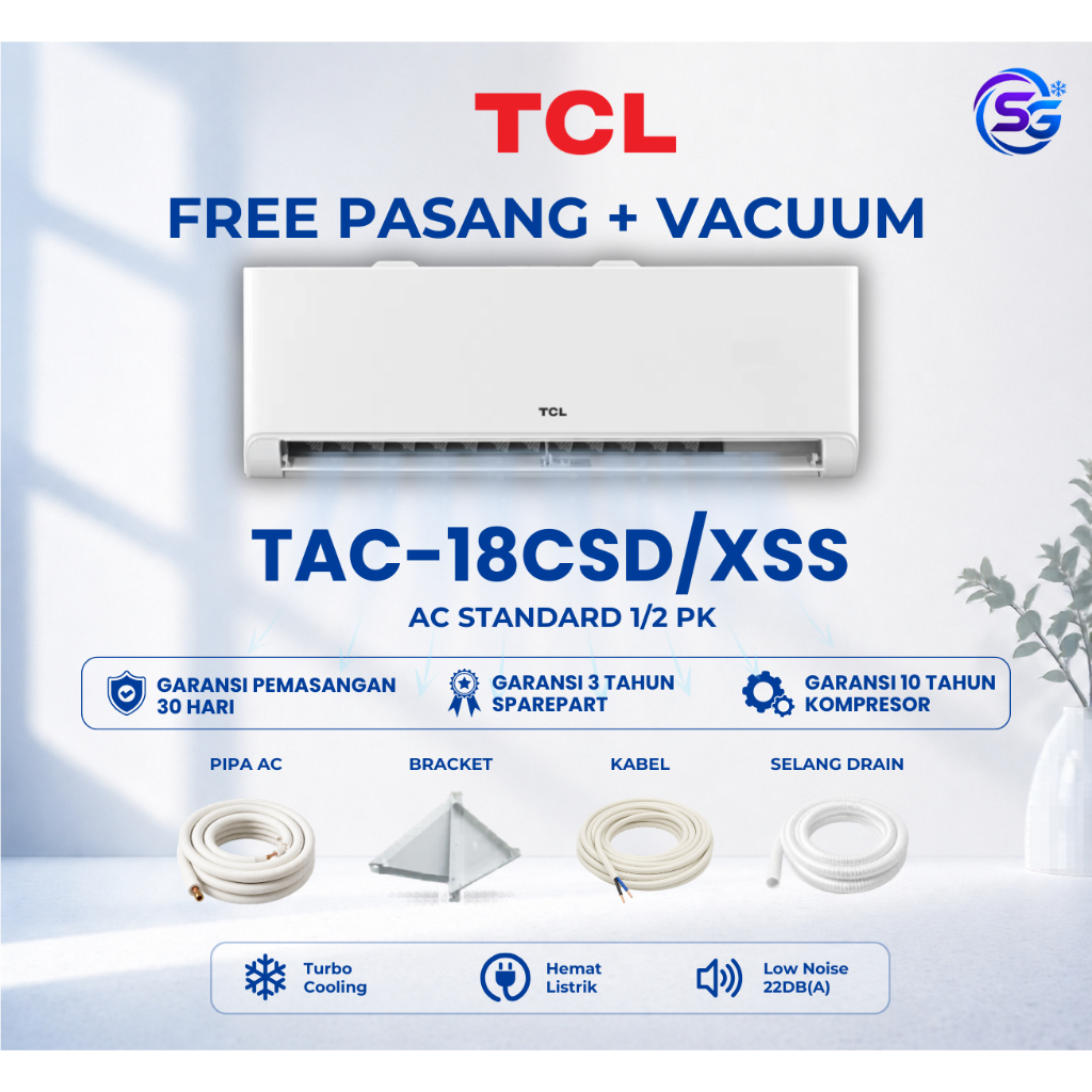AC TCL 2 PK STANDARD TAC 18 CSD / XSS SUPER DINGIN