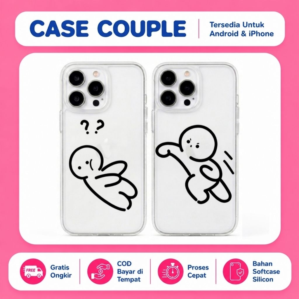 Custom Case Desain Couple All Type Hp Android & iPhone Bahan Softcase Silikon