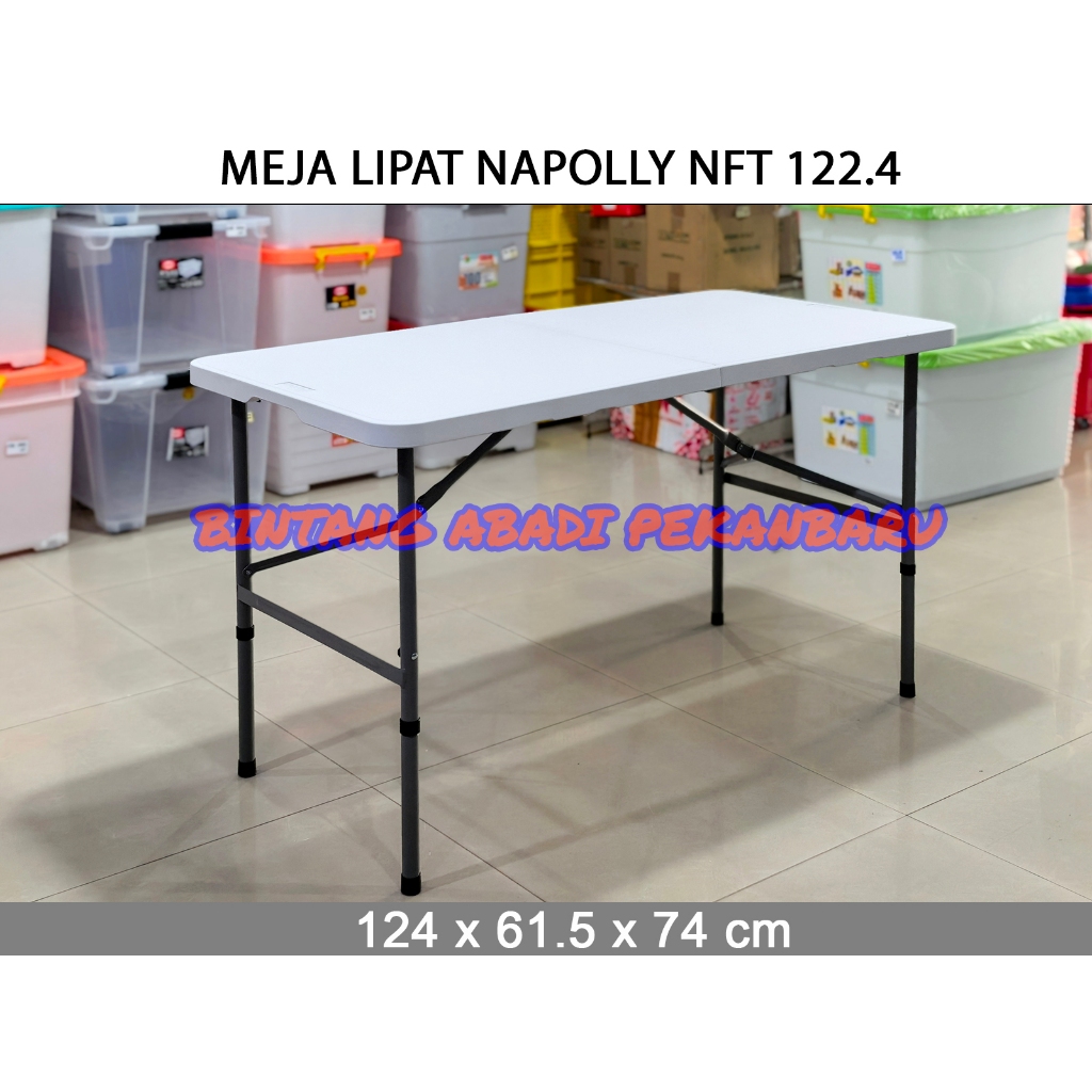 NAPOLLY Meja Lipat Outdoor Indoor NFold Table NFT 122 Meja Makan Portable Serbaguna
