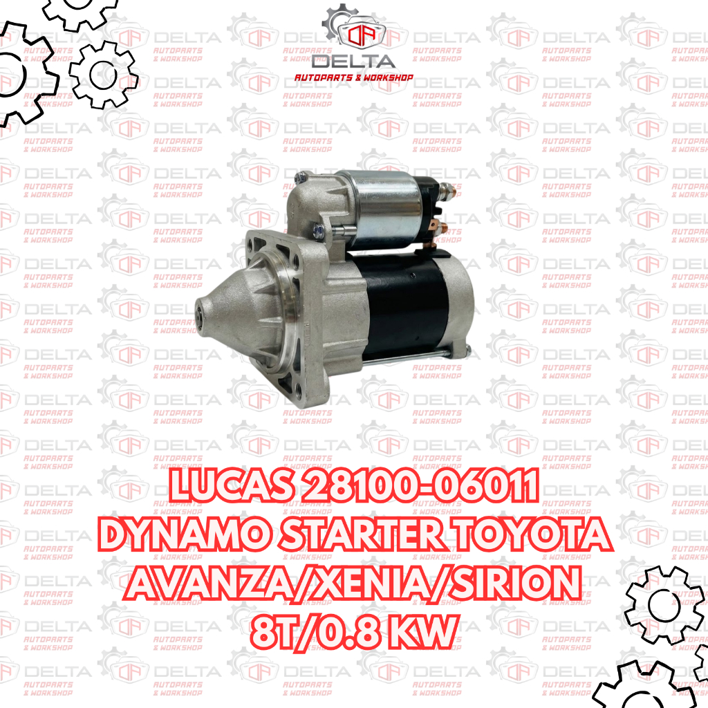 LUCAS 28100-06011 DYNAMO STARTER TOYOTA AVANZA/XENIA/SIRION 8T/0.8 KW