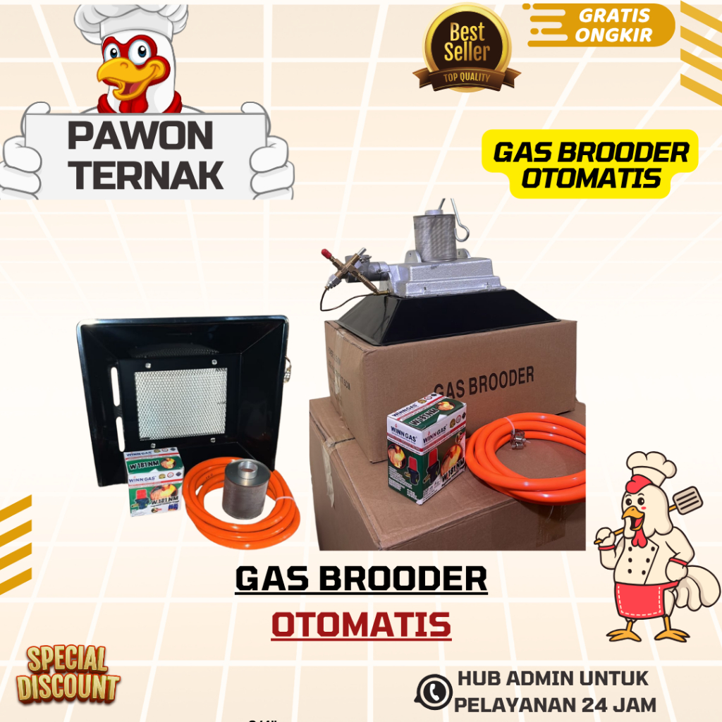 Gas Brooder Otomatis Hemat Gasolec Pemanas Ayam
