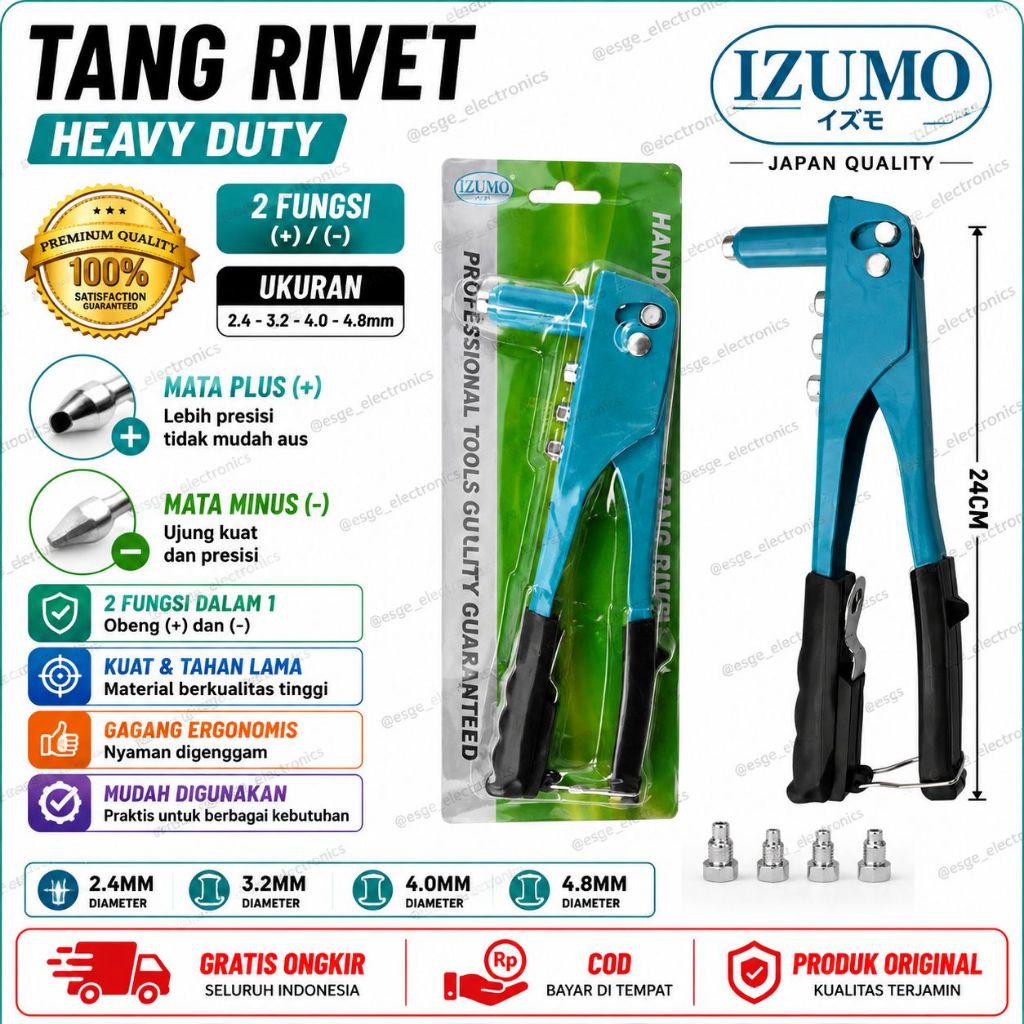 ORIGINAL TANG RIVET IZUMO HAND RIVET EKONOMIS ALAT RIPET TEMBAK RIPET TANG RIVET