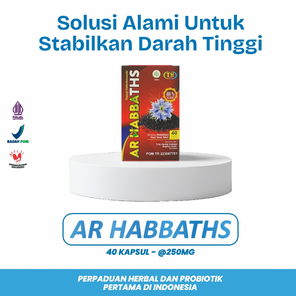 AR-HABBATS Bantu Atasi Sakit Kepala Vertigo Melancarkan Peredaran Darah | Kapsul Jinten Hitam | Herb