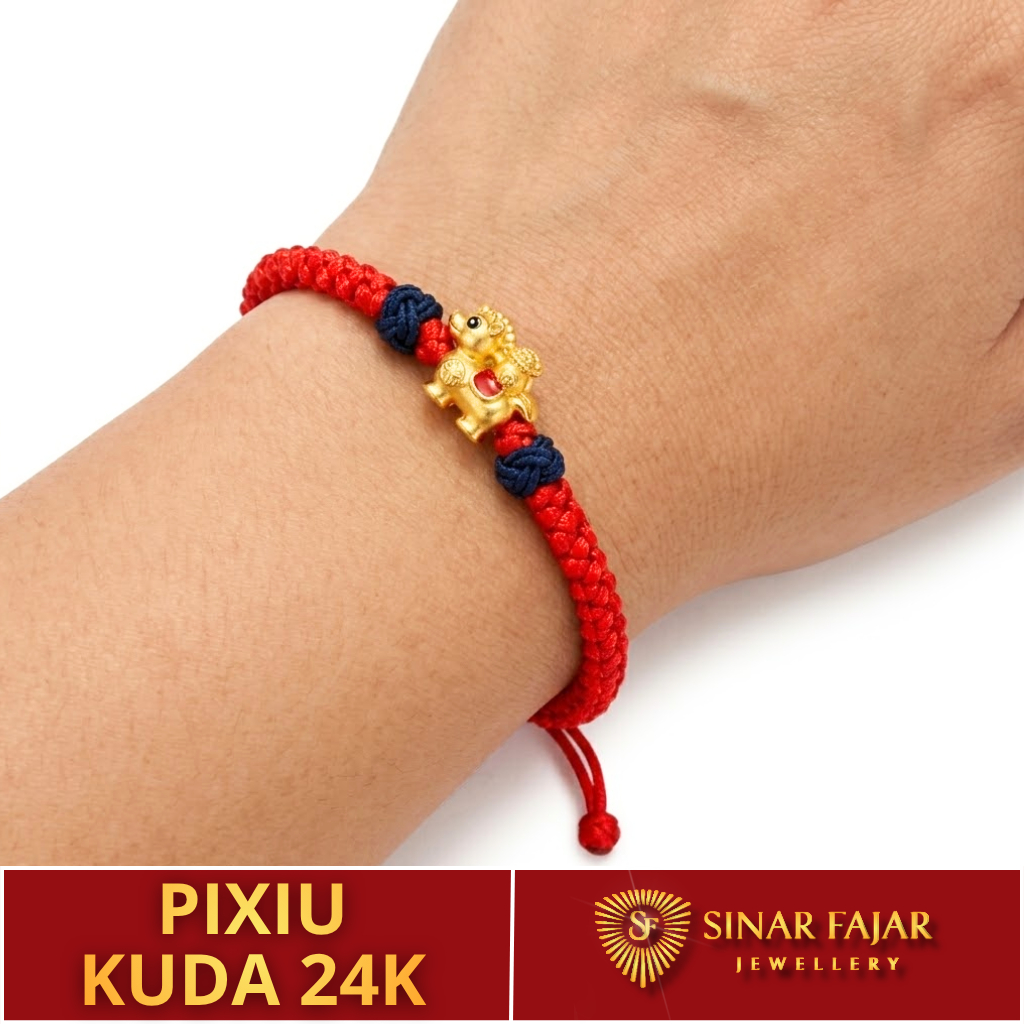 Gelang Tali Pixiu Kuda 999 - Sinar Fajar Jewellery