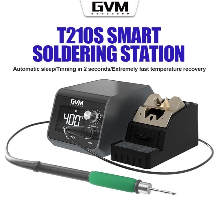 Solder Station GVM T210S 120W Digital Presisi Tidur Otomatis LCD Kompak
