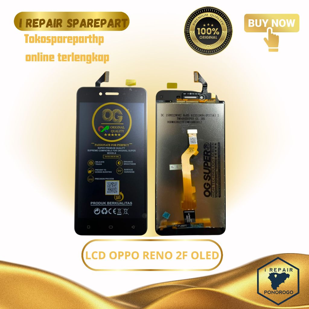 Layar Sentuh LCD OPPO RENO 2F - Original, HD, Fullset, OLED