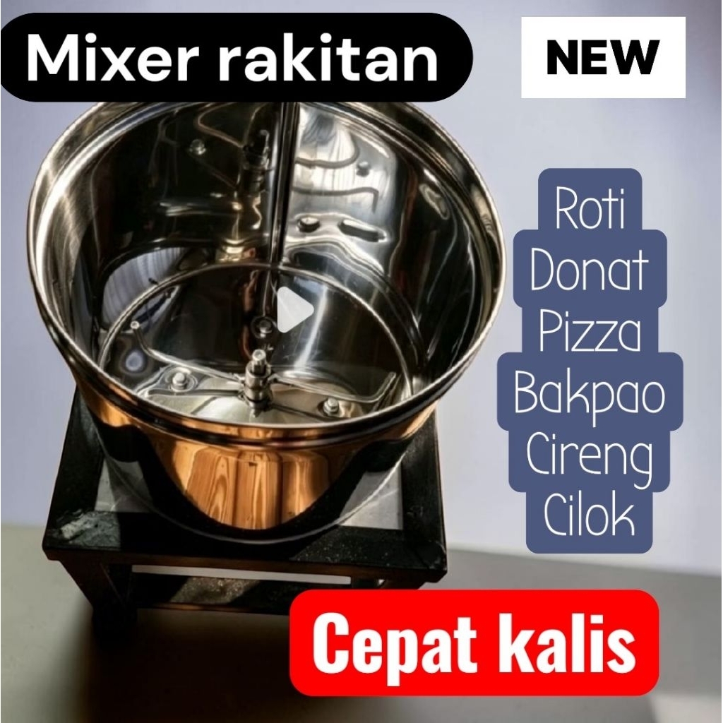 mixer kue mixer roti donat pizza bakpao cilok cireng kapasitas 1 kg