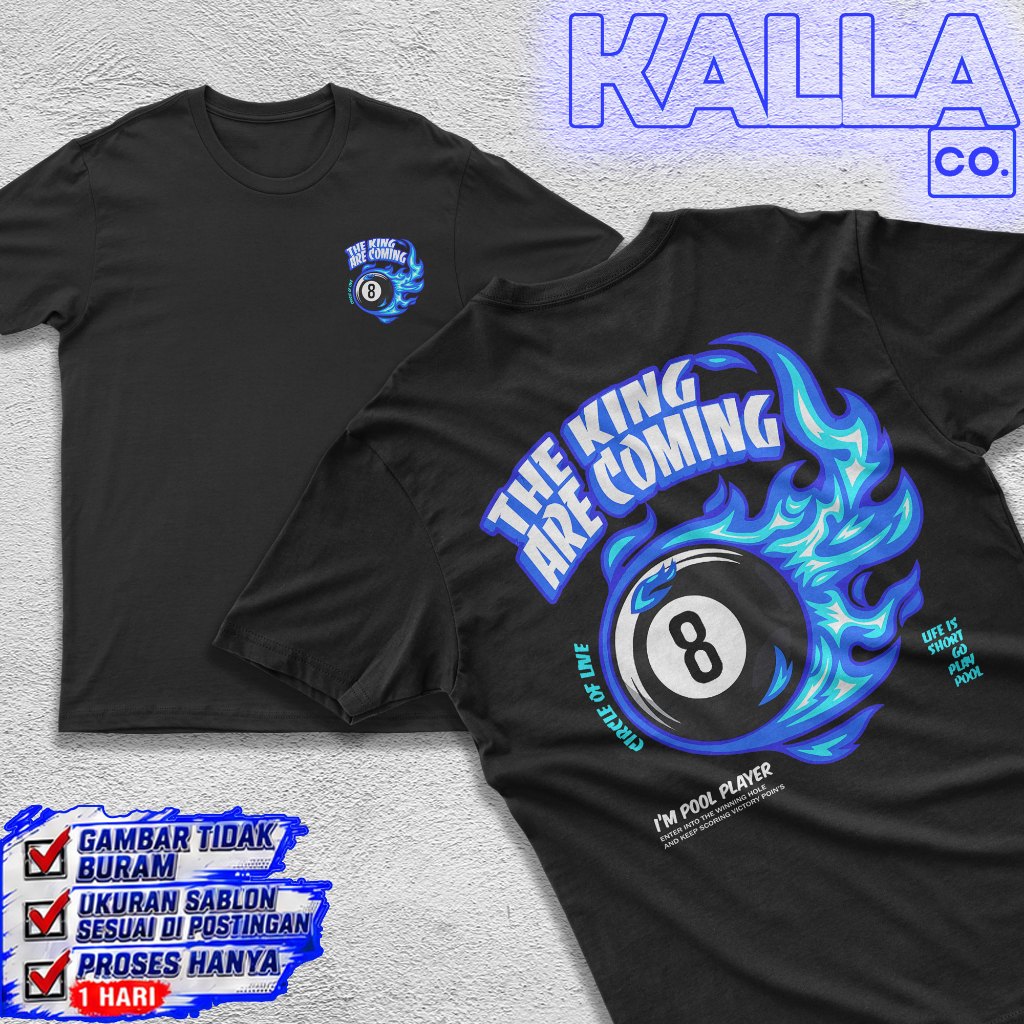 Kaos Dewasa Distro / Kaos T-Shirt Billiard / Kaos Sablon Billiard 100% Catton Premium