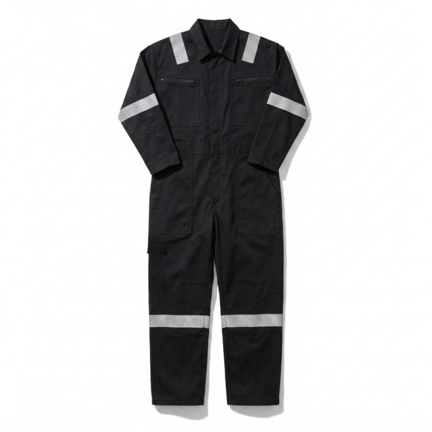 Wearpack Kerja Proyek Safety Coverall Baju APD Tambang IMJ Mechanic Hitam