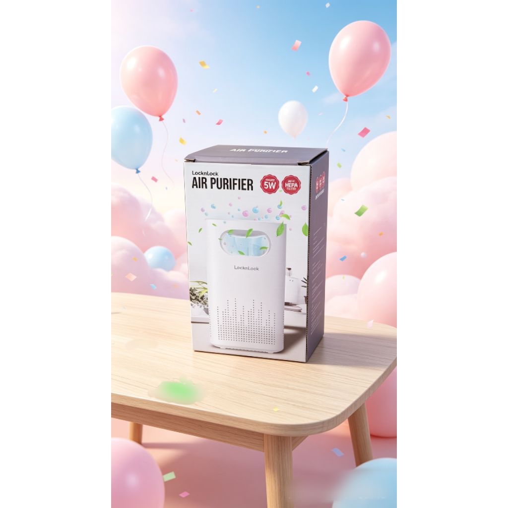 Locknlock Air Purifier 5 Watt ukuran mini air purifier 10cm × 11 cm × 19 cm