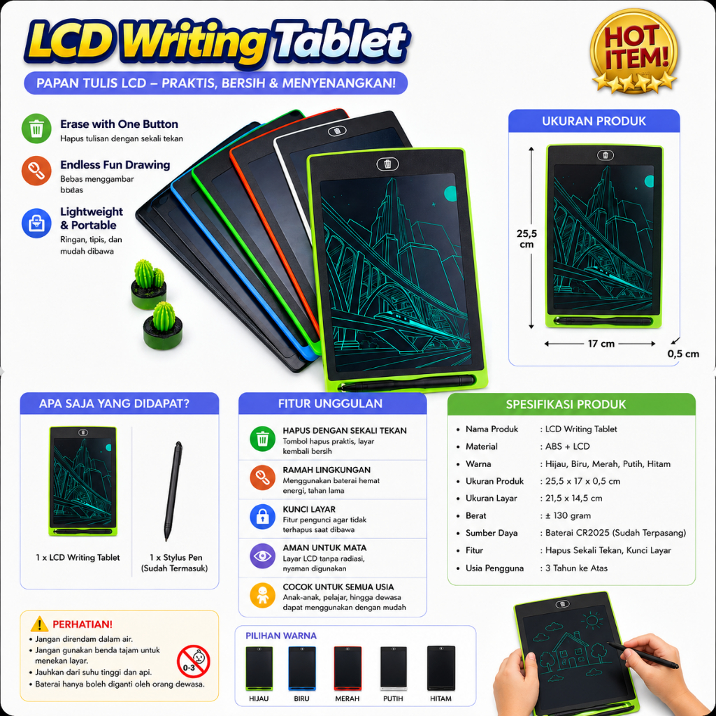 MAINAN LCD WRITING TABLET MAINAN DRAWING TABLET ANAk