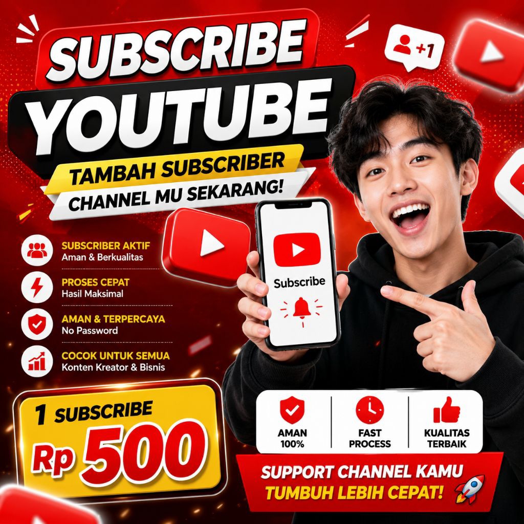 Subscriber YouTube Aktif & Cepat Masuk | Support Channel