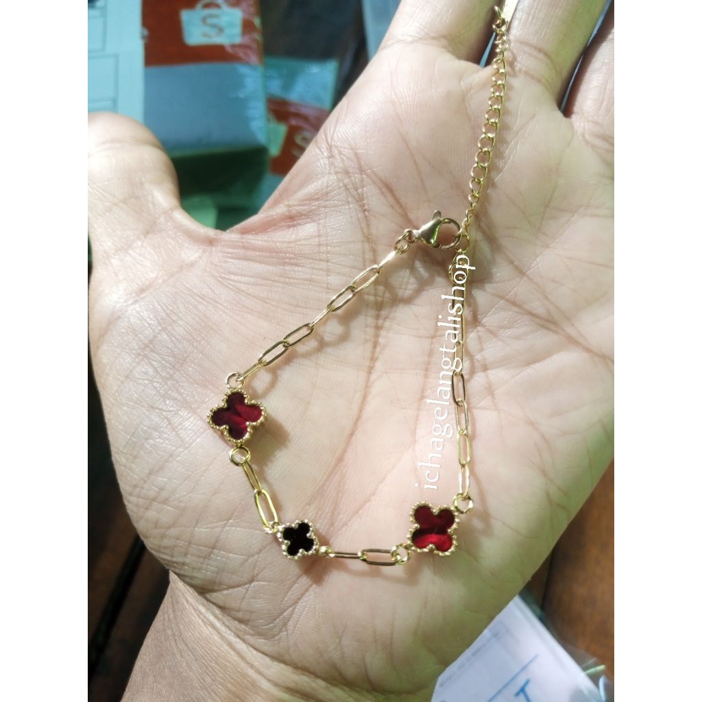 gelang variasi clover 2 warna 0,2 gram Semar nusantara