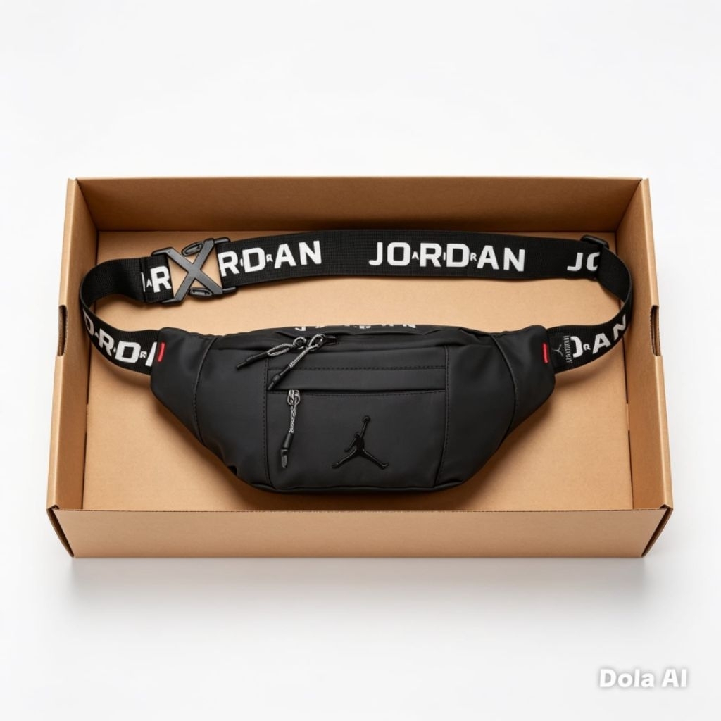 TAS AIR JORDAN TAS SELEMPANG AIR JORDAN WAISTBAG AIR JORDAN TAS PINGGANG JORDAN WATERPROOF LOGO BESI