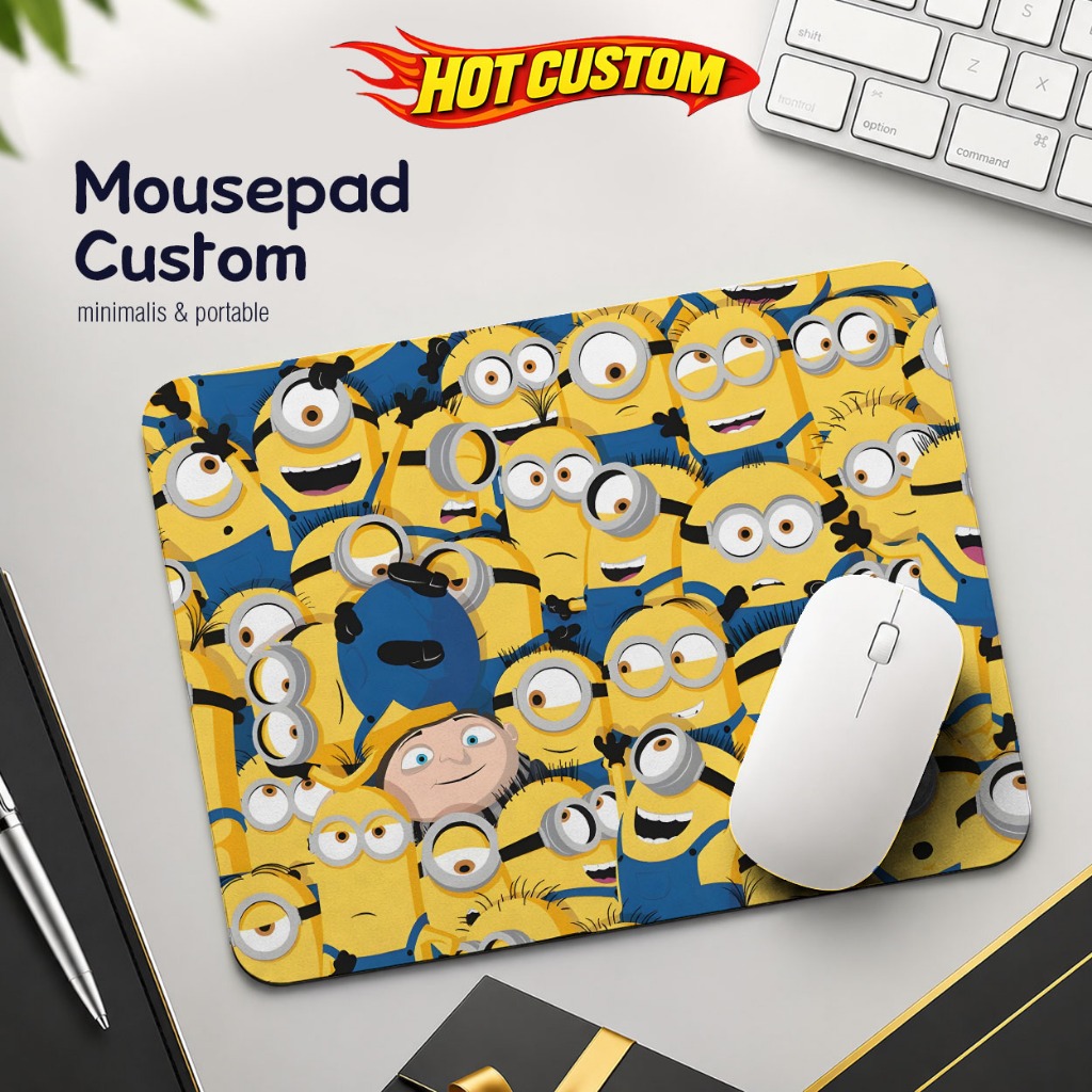 Mousepad Custom Gambar Gaming Alas Mouse Pad - Minions