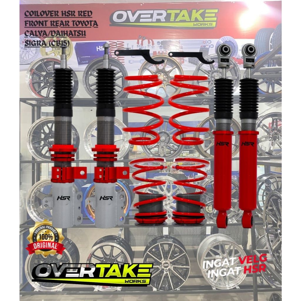 COILOVER HSR RED FRONT REAR TOYOTA CALYA/DAIHATSU SIGRA