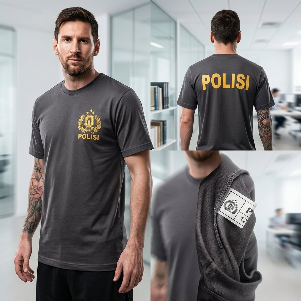 KAOS POLISI POLOS - KAOS OBLONG POLISI - KAOS POLISI MURAH