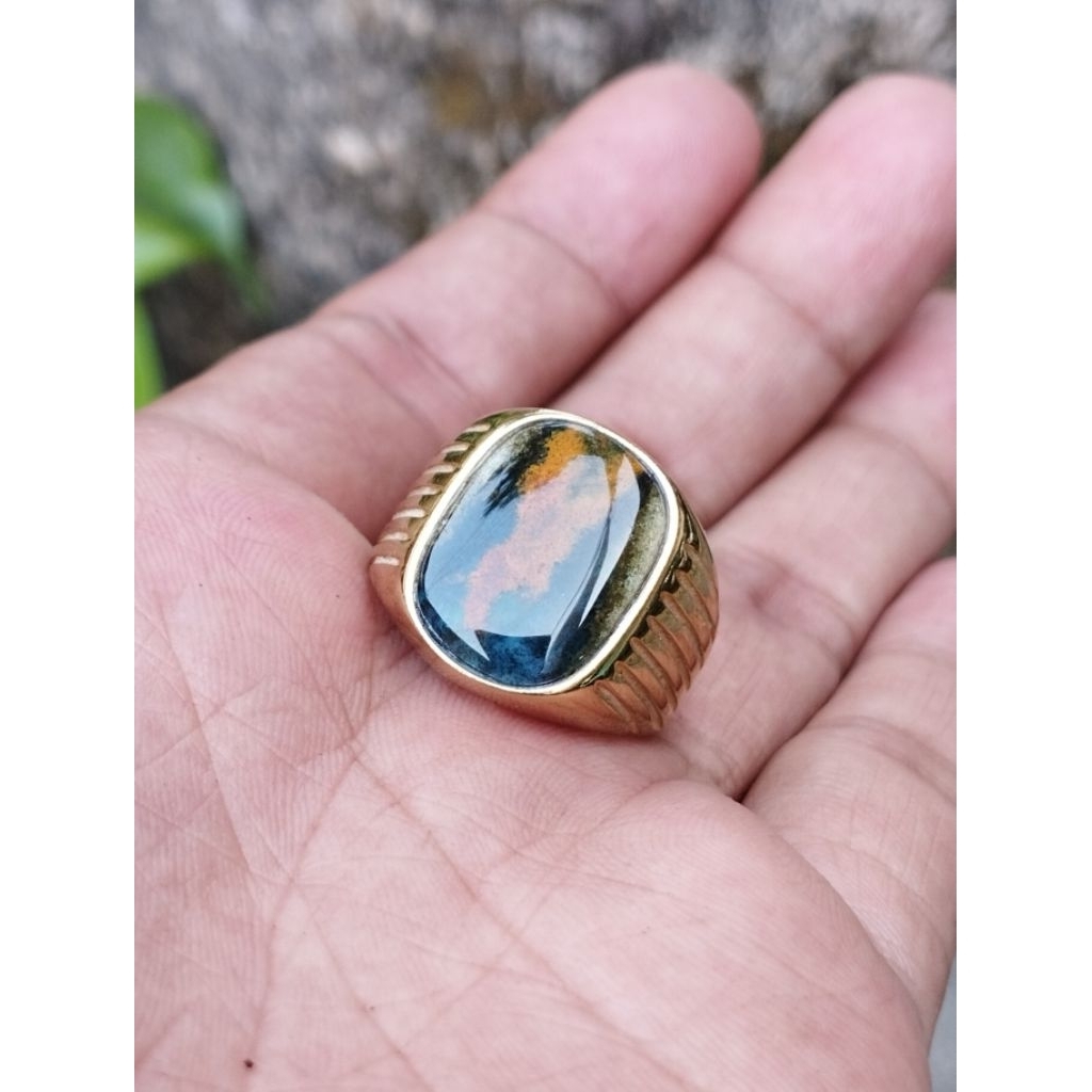 batu bacan doko kembang pancawarna natural akik