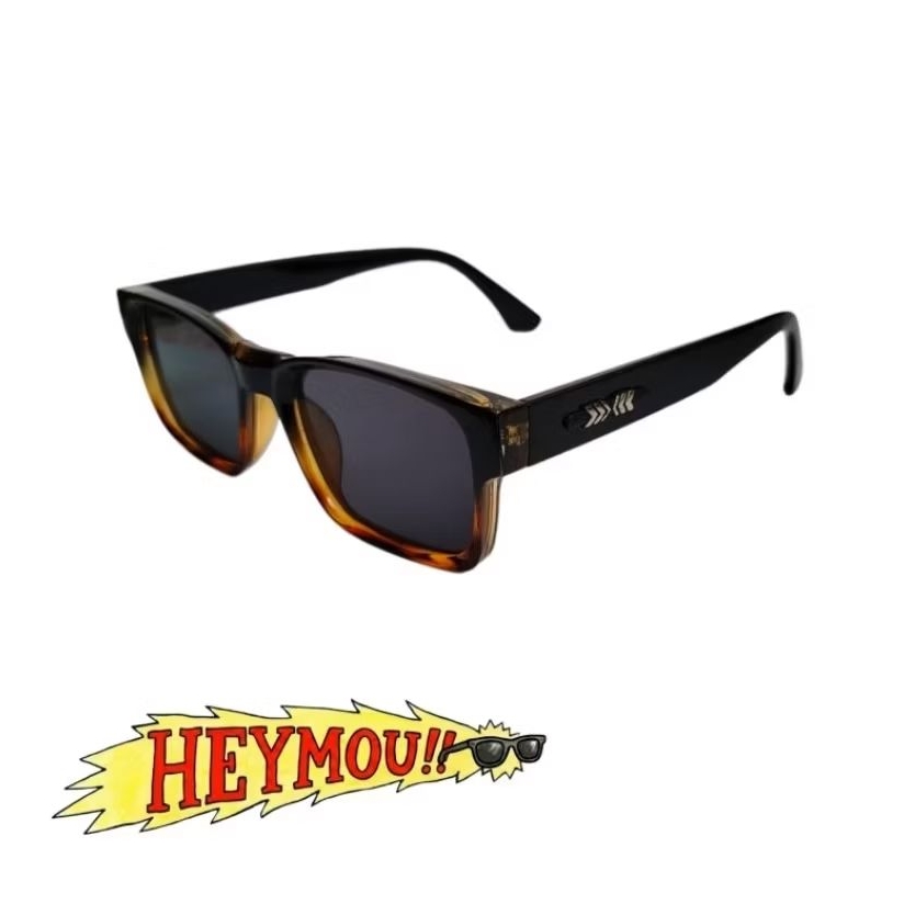 HEYMOU JMM BOLD FORTUS BLACK GLASSES - LEOBLACK FRAME KACAMATA