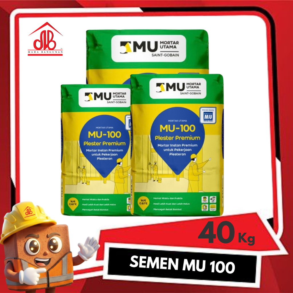SEMEN MORTAR UTAMA MU - 100 PLESTER PREMIUM