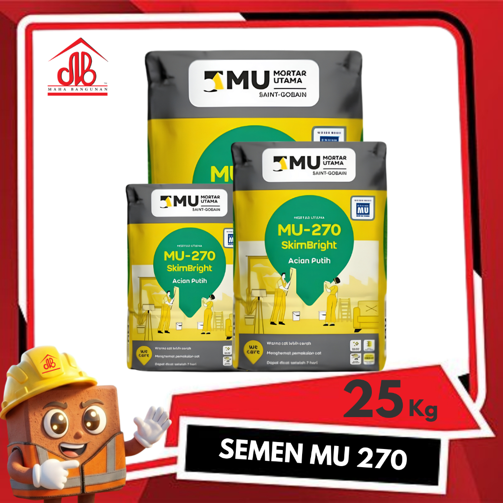SEMEN MORTAR UTAMA MU - 270 ACIAN PUTIH