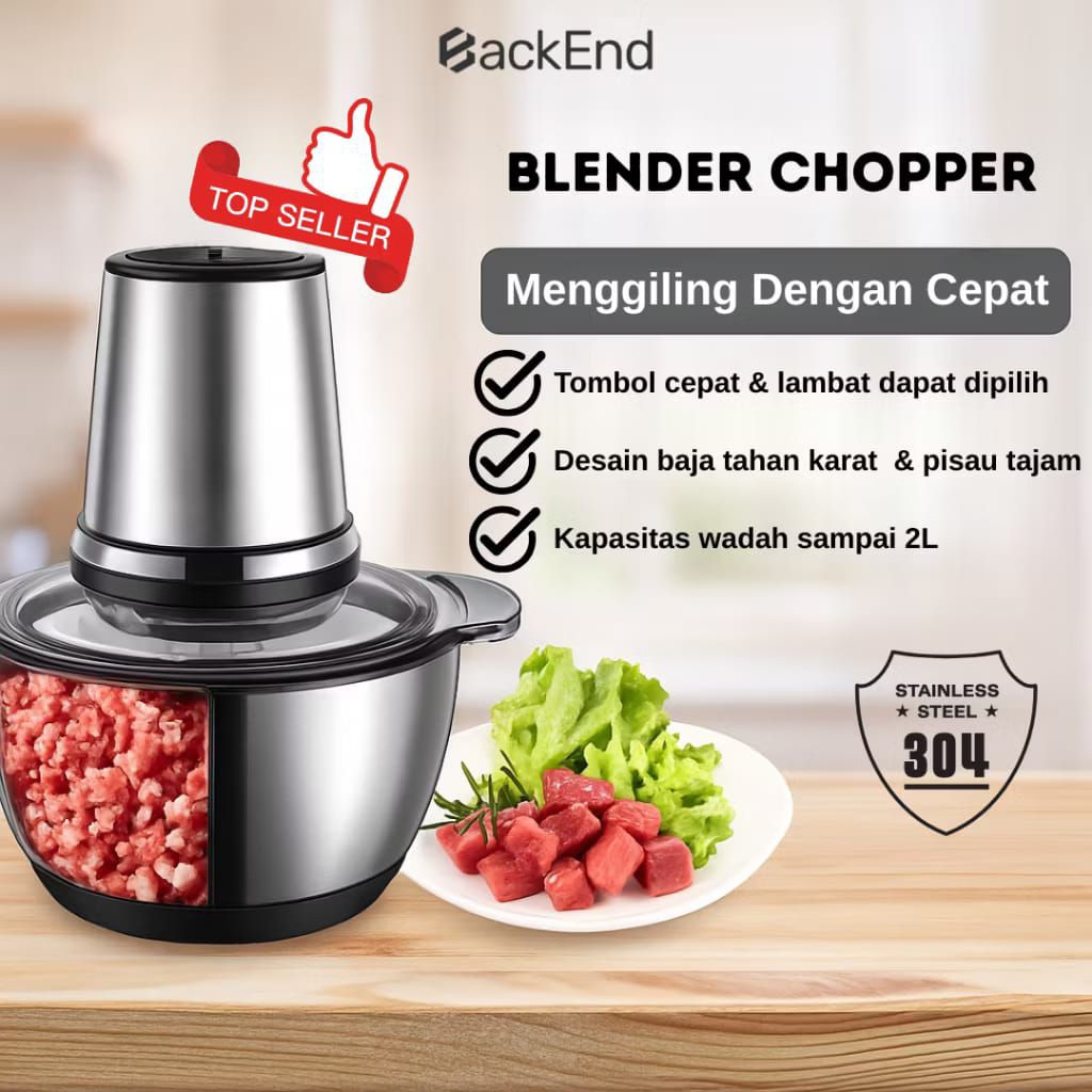 Geratis Ongkir Blender Daging Stanless 2L Philips Serbaguna penggilingan Multi fungsi bisa bayar di 