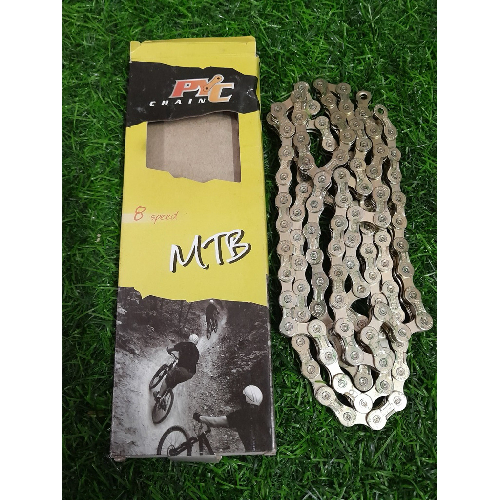 CHAIN RANTAI SEPEDA PYC 8 SPEED SP 116L GOLD (Tanpa Sambungan Rantai)