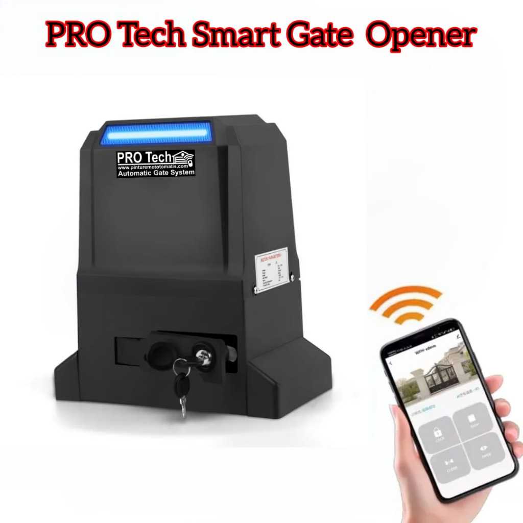 Smart Sliding Gate PRO TECH Mesin Pintu Gerbang Otomatis Buka Dengan Hp