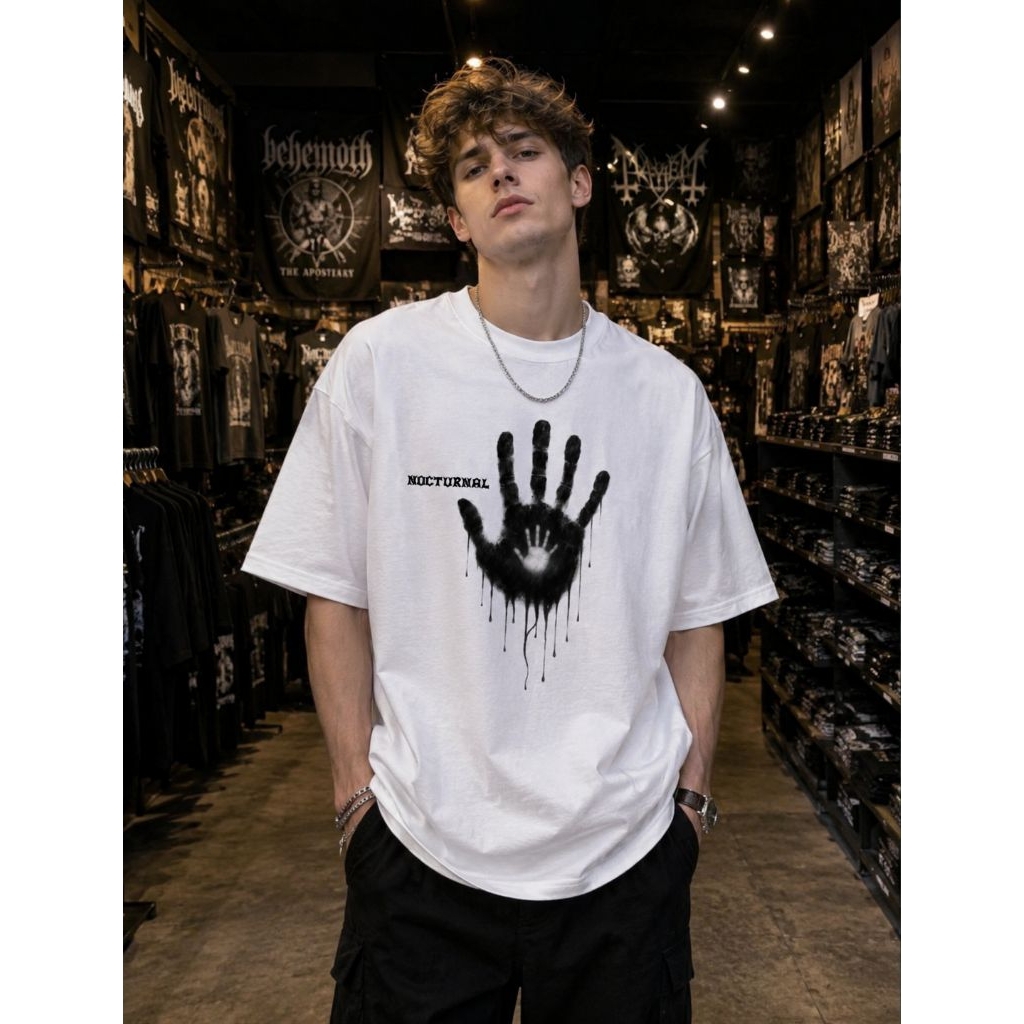 NOCTURNAL OVERSIZE TSHIRT DARKHAND KAOS BRAND