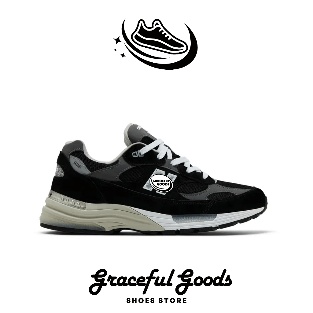 sepatu sneakers 992 Black Grey M992BK- graceful goods