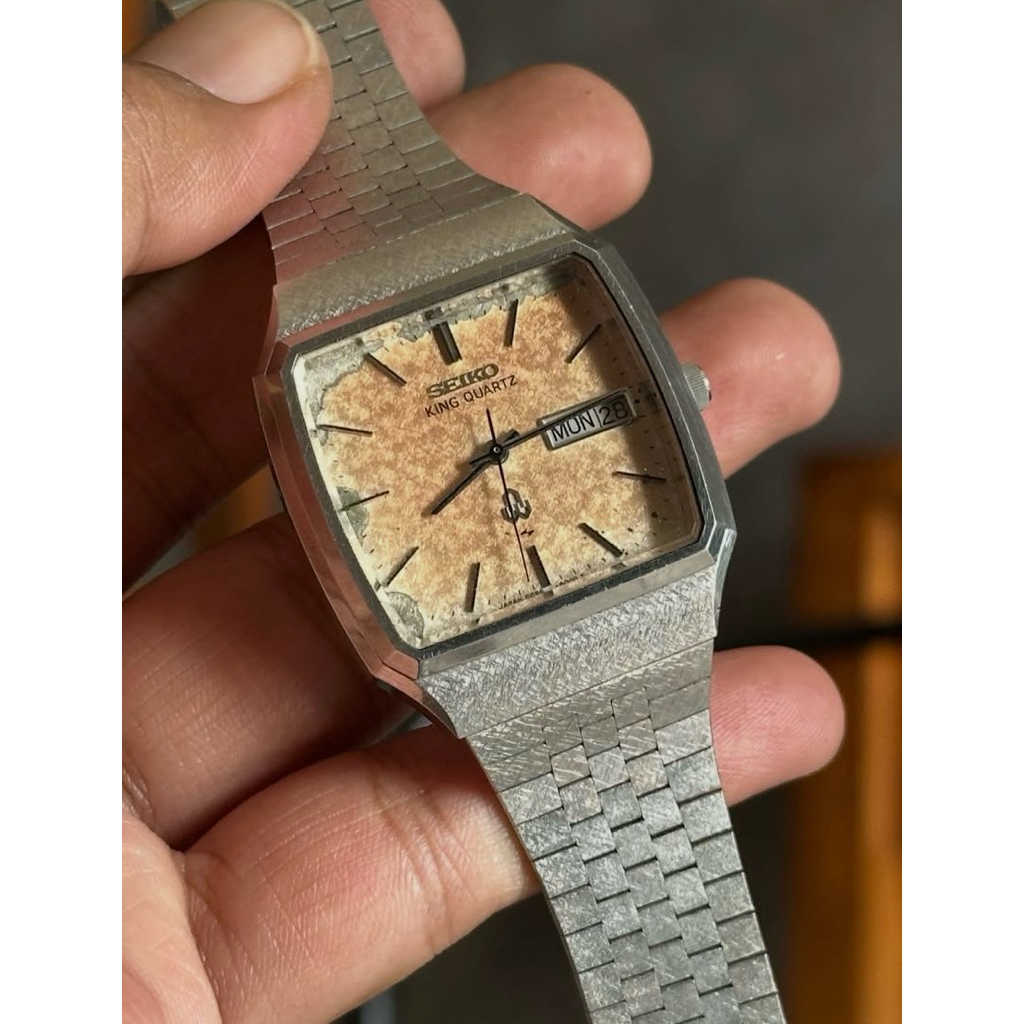 jam tangan vintage seiko king quartz 5856-5000