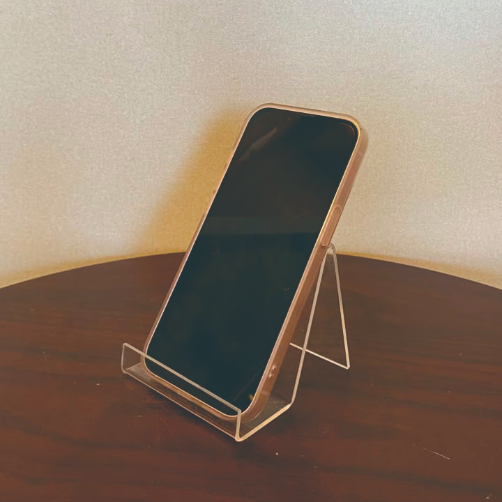 Stand Holder Akrilik HP Dudukan Display Dompet Akrilik Bening