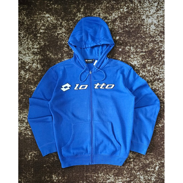 Hoodie ziper lotto M-L (biru) second